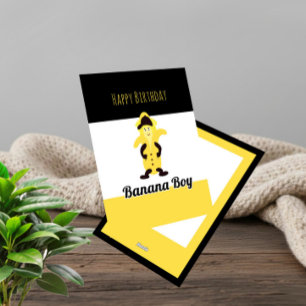 Carte d'anniversaire drôle et élégante de banane