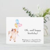 Carte d'anniversaire drôle et mignonne (Debout devant)