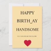 CARTE D'ANNIVERSAIRE DRÔLE ET SÉDUISANT (Devant)