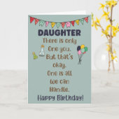 Carte d'anniversaire drôle fille (Fleur jaune)