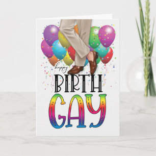 Carte d'anniversaire drôle GAY pour hommes jambes
