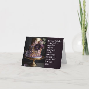 Carte d'anniversaire drôle hilarante Gâteau sain
