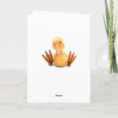 Carte d'anniversaire drôle Joyeux Canard Jaune Cli (Dos)