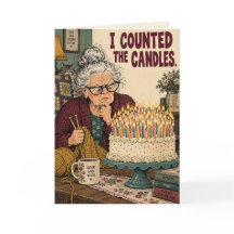 Carte d'anniversaire drôle Knitty Gritty Compte de