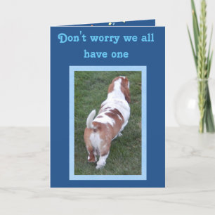 Carte d'anniversaire drôle & mignonne Basset Hound