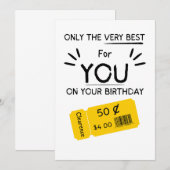 Carte d'anniversaire drôle moche sarcastique en so (Devant / Derrière)