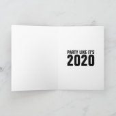 CARTE D'ANNIVERSAIRE DRÔLE MONA LISA 2020, MASQUE  (Intérieur)