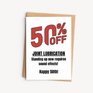 Carte d'anniversaire drôle pour 50 ans - 50 % de r