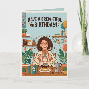 Carte d'anniversaire drôle pour amateur de café