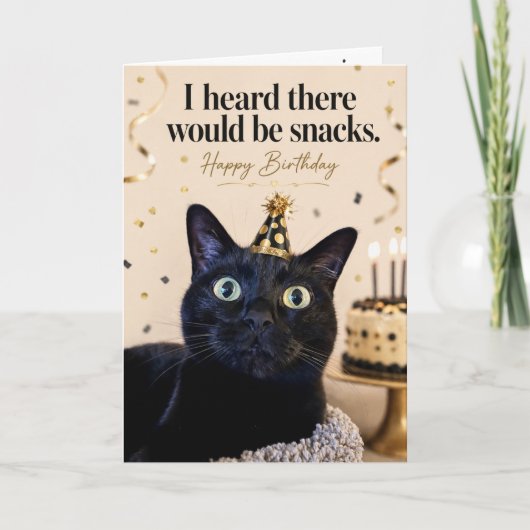 Carte d'anniversaire drôle pour chat (Devant)