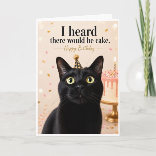 Carte d'anniversaire drôle pour chat (Devant)