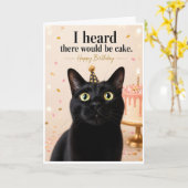 Carte d'anniversaire drôle pour chat (Fleur jaune)