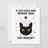 Carte d'anniversaire drôle pour chat si les chats (Devant)