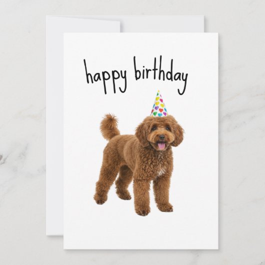 Carte d'anniversaire drôle pour chien – Cadeau pou (Devant)
