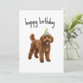 Carte d'anniversaire drôle pour chien – Cadeau pou (Debout devant)