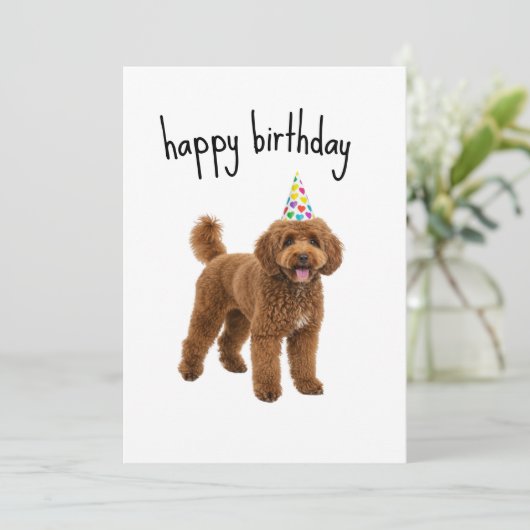 Carte d'anniversaire drôle pour chien – Cadeau pou (Debout devant)
