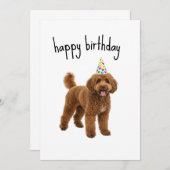 Carte d'anniversaire drôle pour chien – Cadeau pou (Devant / Derrière)