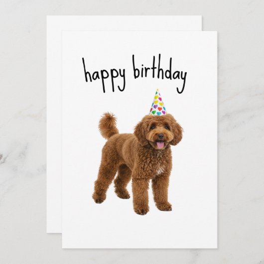 Carte d'anniversaire drôle pour chien – Cadeau pou (Devant / Derrière)