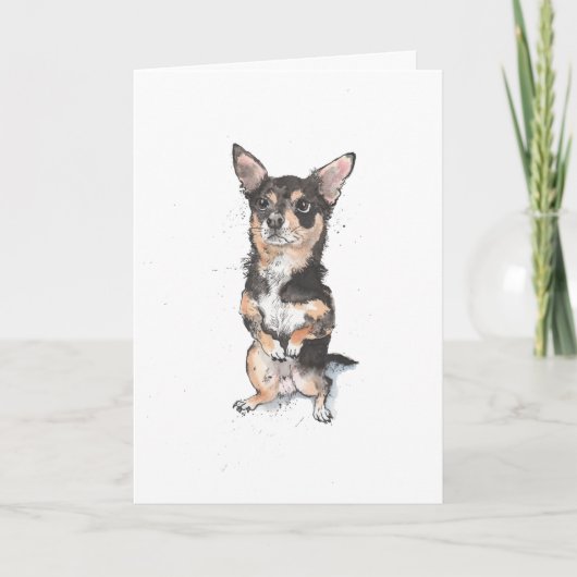 Carte d'anniversaire drôle pour chien Chihuahua no (Devant)