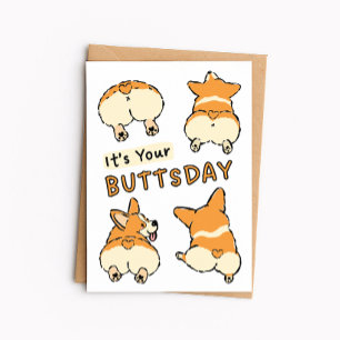 Carte d'anniversaire drôle pour Corgi - C'est votr