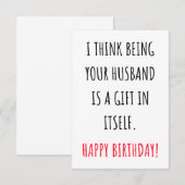 Carte d'anniversaire drôle pour elle, femme, femme (Devant / Derrière)