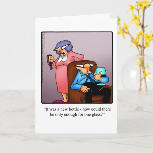 Carte d'anniversaire drôle pour eux (Fleur jaune)