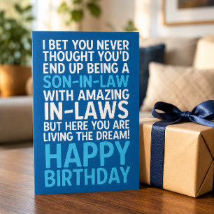 Carte d'anniversaire drôle pour gendre de la part 