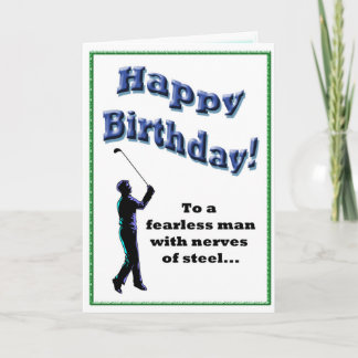Carte d'anniversaire drôle pour golfeur