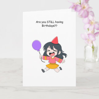 Carte d'anniversaire drôle pour les personnes âgée