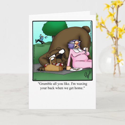 Carte d'anniversaire drôle pour lui (Fleur jaune)