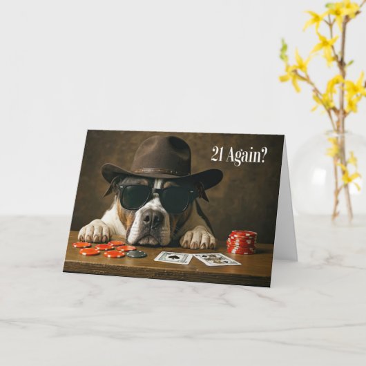 Carte d'anniversaire drôle pour lui Cartes de jeu (Fleur jaune)