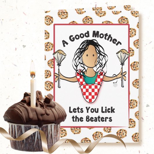 Carte d'anniversaire drôle pour maman