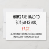 Carte d'anniversaire drôle pour maman difficile à  (Devant)