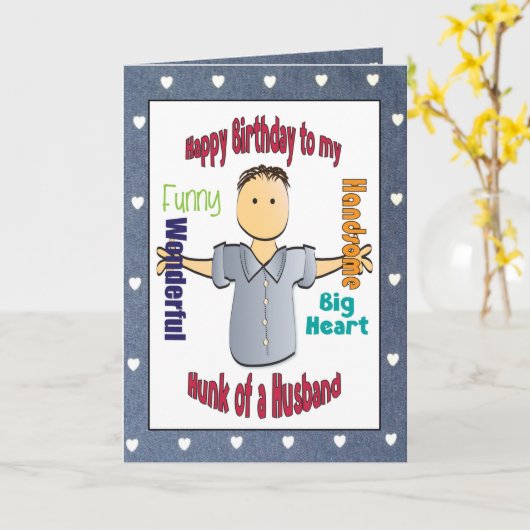 Carte d'anniversaire drôle pour mari (Fleur jaune)