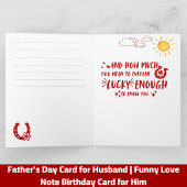 Carte d'anniversaire drôle pour mari note d'amour