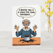 Carte d'anniversaire drôle pour un chef (Fleur jaune)
