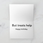 Carte d'anniversaire drôle pour vieux chiens (Intérieur)