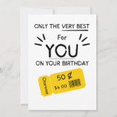 Carte d'anniversaire drôle Rude Sarcastic Clearanc (Devant)
