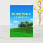 Carte d'anniversaire drôle si donner de l'argent o (Fleur jaune)