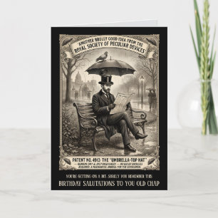 Carte d'anniversaire drôle victorienne pour hommes