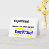 Carte d'anniversaire drôlement drôle (Fleur jaune)