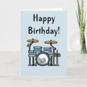 Carte d'anniversaire Drumming (Devant)