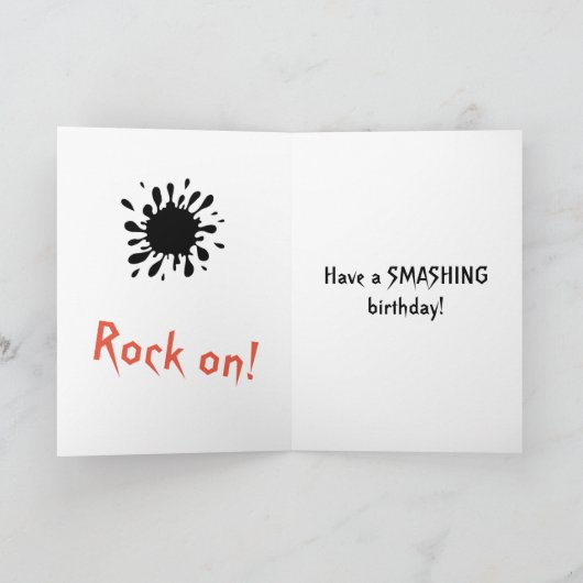 Carte d'anniversaire Drumming (Intérieur)