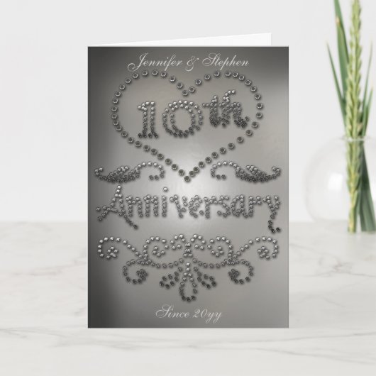 Carte d'anniversaire du 10e Mariage (Devant)