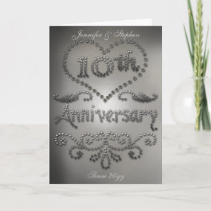 Carte d'anniversaire du 10e Mariage