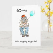 Carte d'anniversaire du 60e anniversaire pour un h (Fleur jaune)