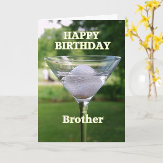 Carte d'anniversaire du bal de golf Brother Martin (Fleur jaune)