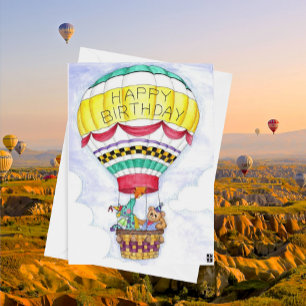 Carte d'anniversaire du ballon dragon