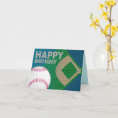 Carte d'anniversaire du baseball (Fleur jaune)