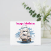 Carte d'anniversaire du bateau Holey, Anniversaire (Debout devant)